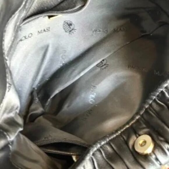 Paolo Masi Italian Designer Leather Hobo Shoulder Bag Adjustable Strap Vintage - Picture 6 of 9